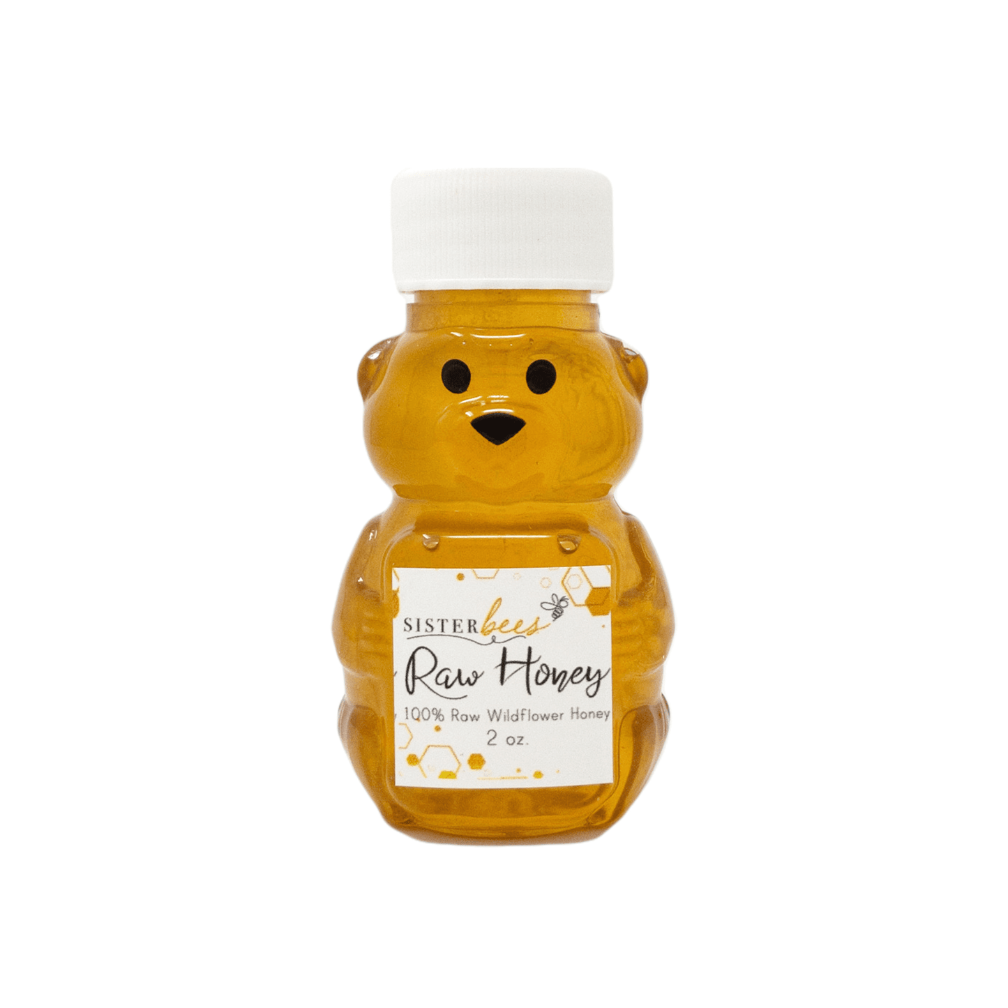 100% Raw Michigan Wildflower Honey Bear 2 oz by Sister Bees