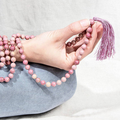 Rhodonite Mala - High-Energy Gemstones by Tiny Rituals