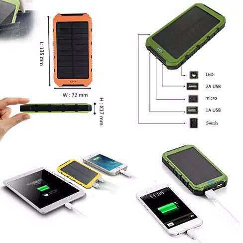 Roaming Solar Power Bank Phone or Tablet Charger by VistaShops