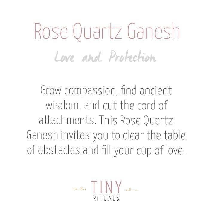 Rose Quartz Ganesh by Tiny Rituals