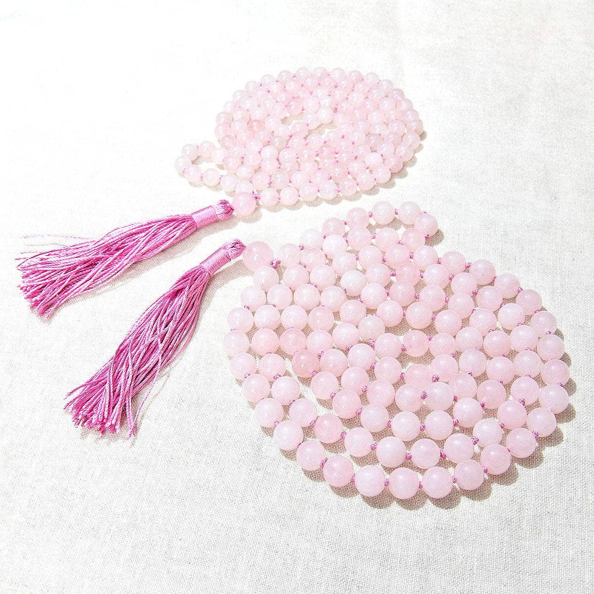 Rose Quartz Mala - High-Energy Gemstones by Tiny Rituals