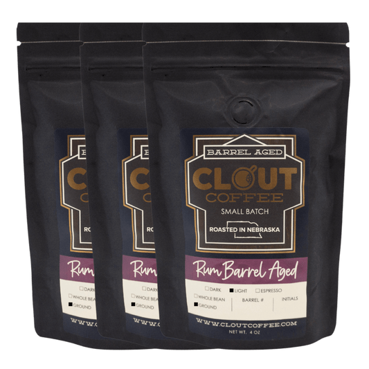 Rum Barrel Aged | Variety Sampler 4oz by Clout Coffee