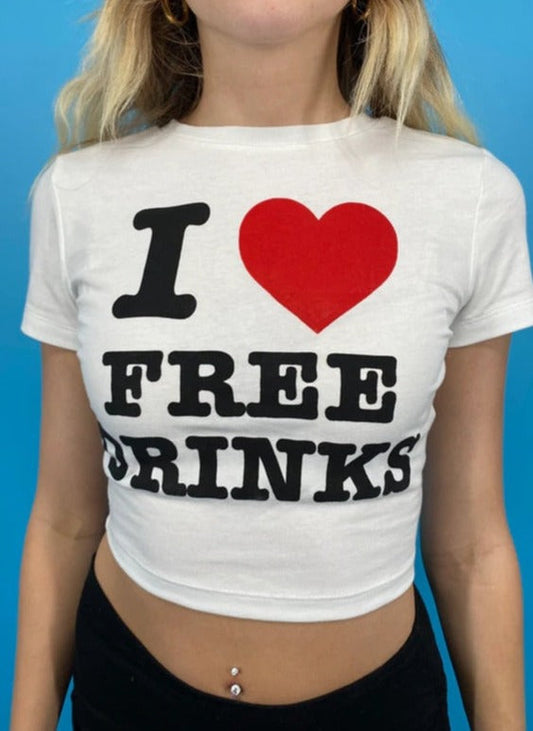 I Love Free Drinks Tee by White Market