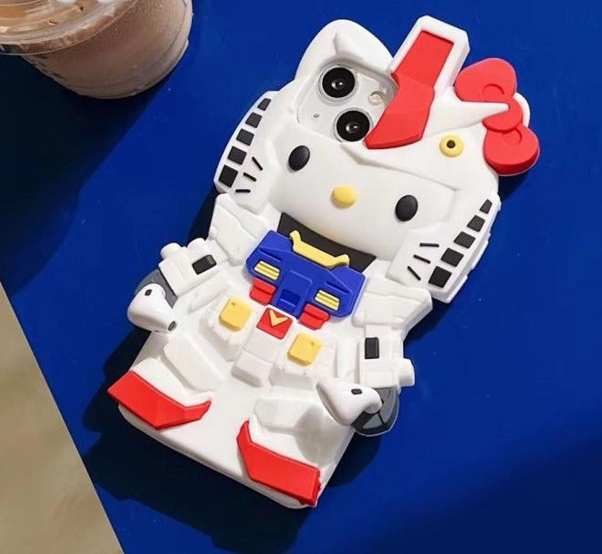 Hello Kitty Gundam iPhone Case by White Market