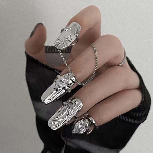 Steel Nail Rings by White Market