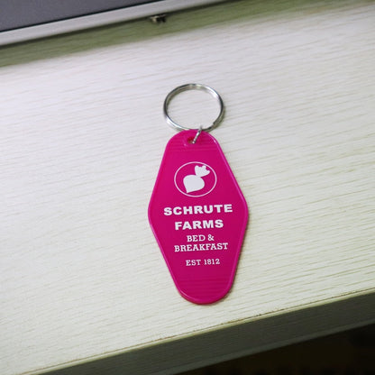 Schrute Farms Beet Hotel KeyChain by White Market