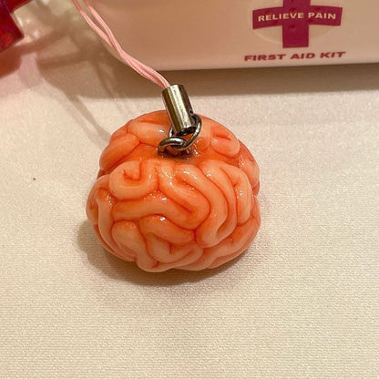 Small Smooth Brain Pendant Charms by White Market