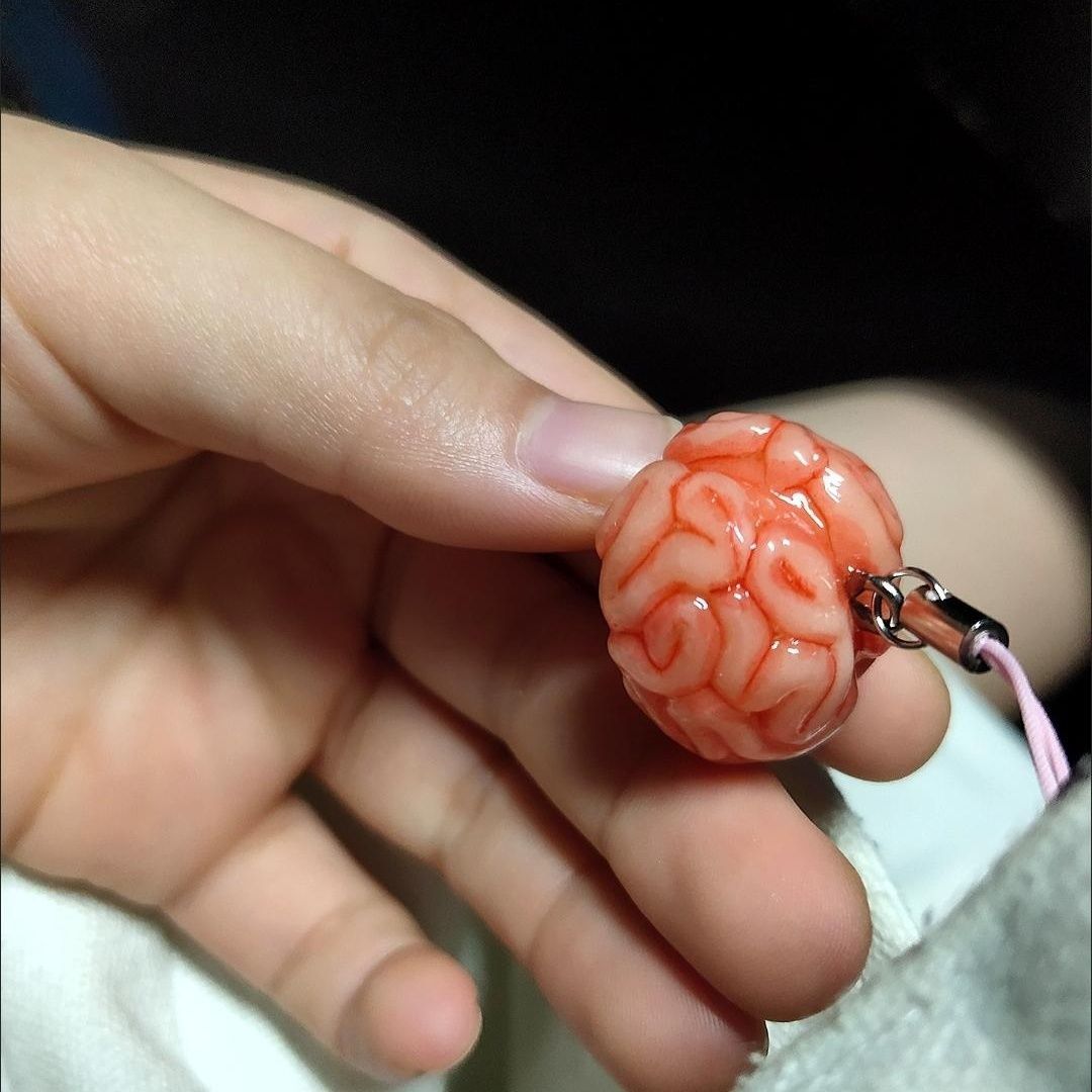 Small Smooth Brain Pendant Charms by White Market