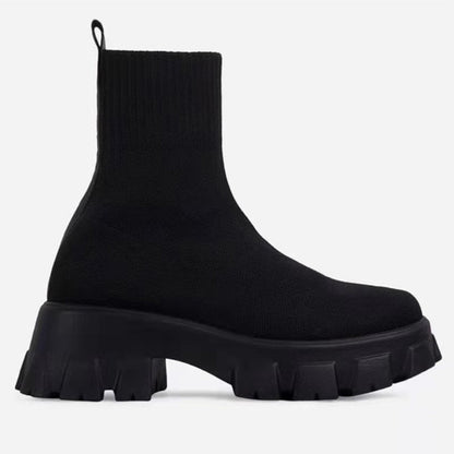 Sock Platform Boots by White Market