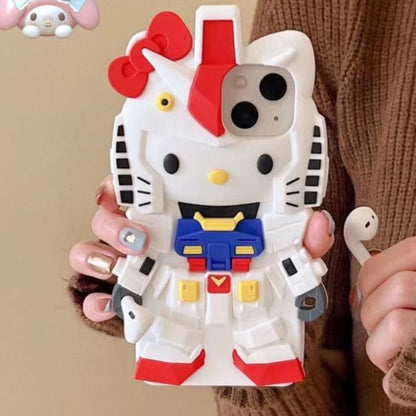 Hello Kitty Gundam iPhone Case by White Market