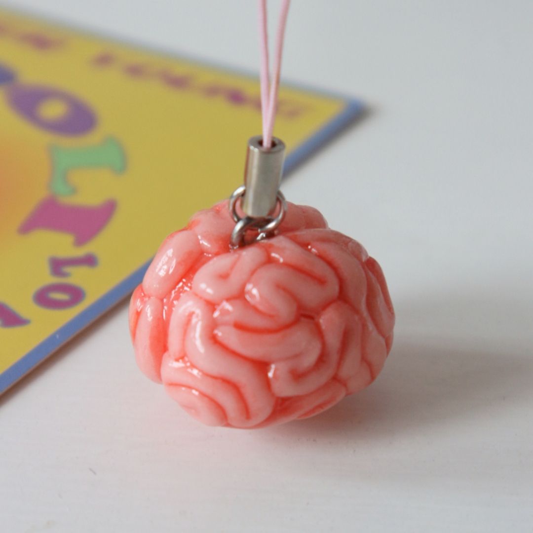 Small Smooth Brain Pendant Charms by White Market