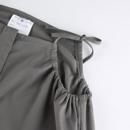 Low Waisted Tie Up Cargo Pants by White Market