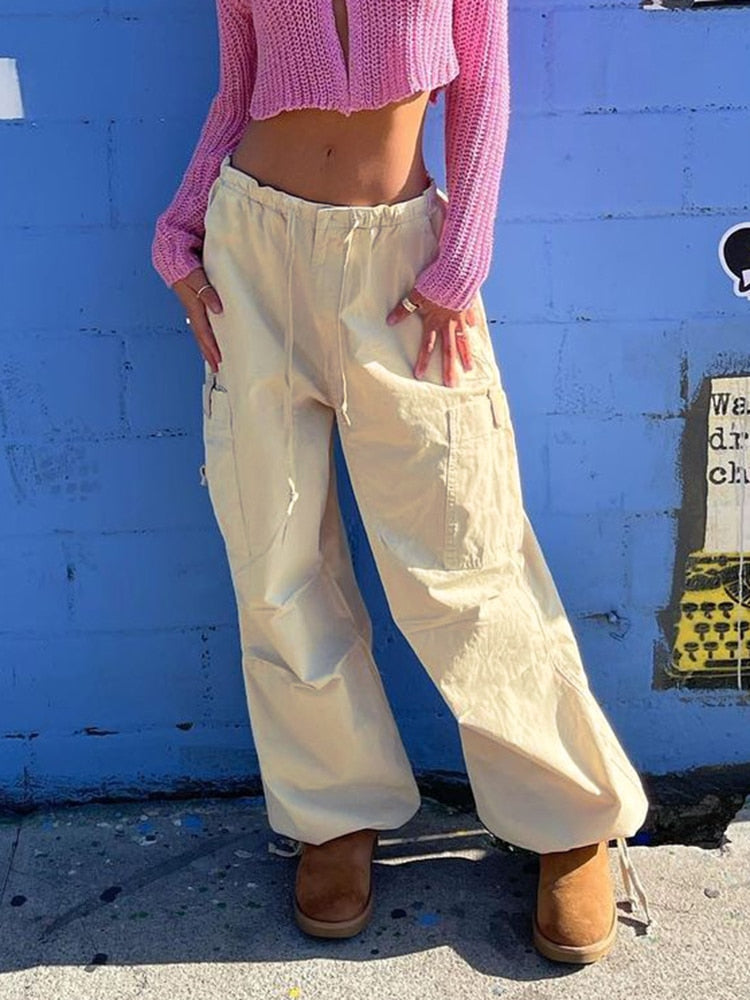 Baggy Cargo Skate Trousers by White Market