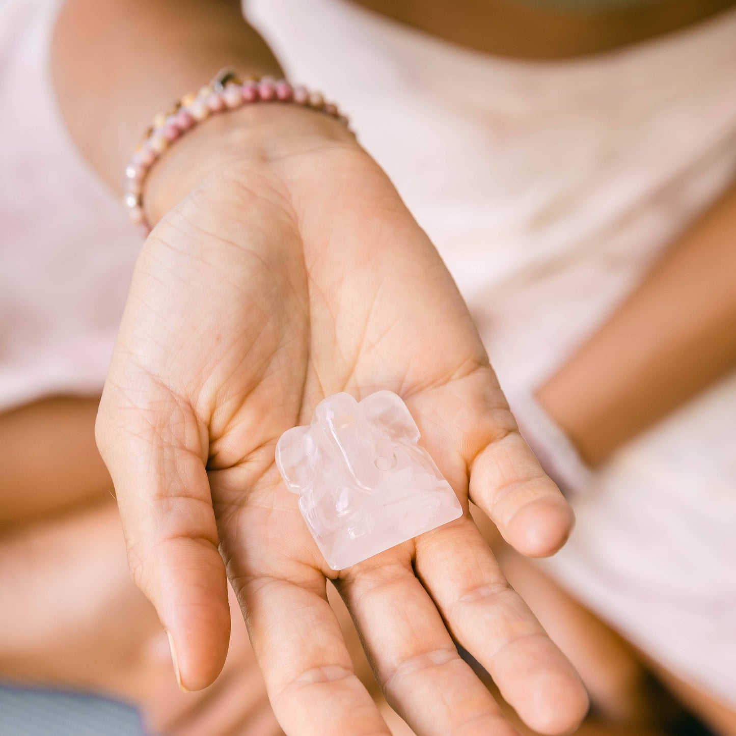 Rose Quartz Ganesh by Tiny Rituals