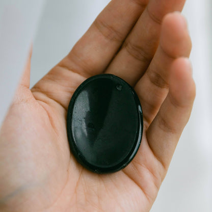 Black Tourmaline Worry Stone by Tiny Rituals