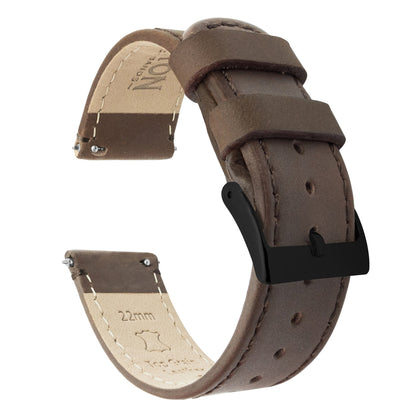 Samsung Galaxy Watch4 | Saddle Brown Leather & Stitching by Barton Watch Bands
