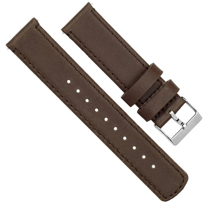 Samsung Galaxy Watch4 | Saddle Brown Leather & Stitching by Barton Watch Bands