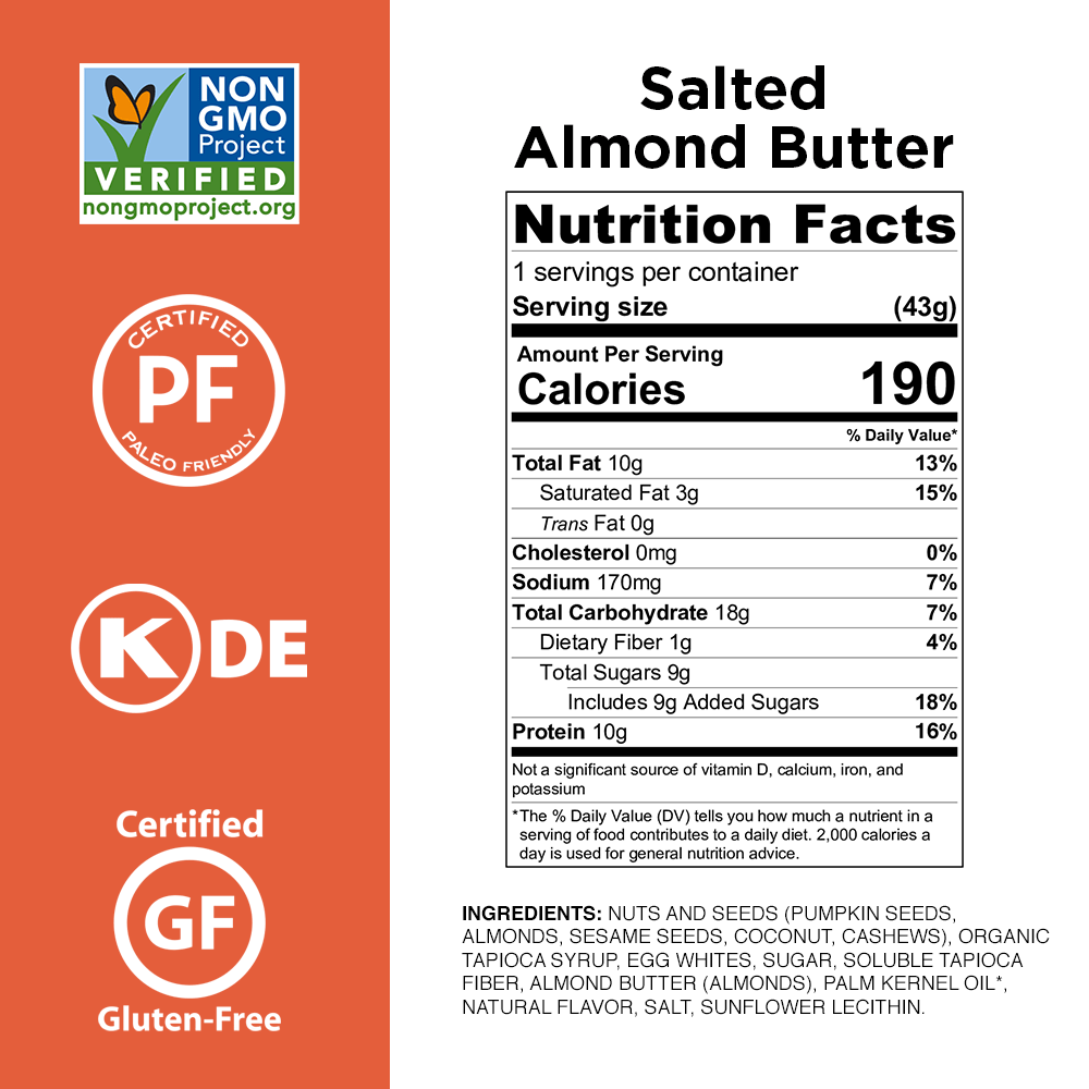 Salted Almond Butter Protein Bars by Caveman Foods