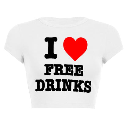 I Love Free Drinks Tee by White Market