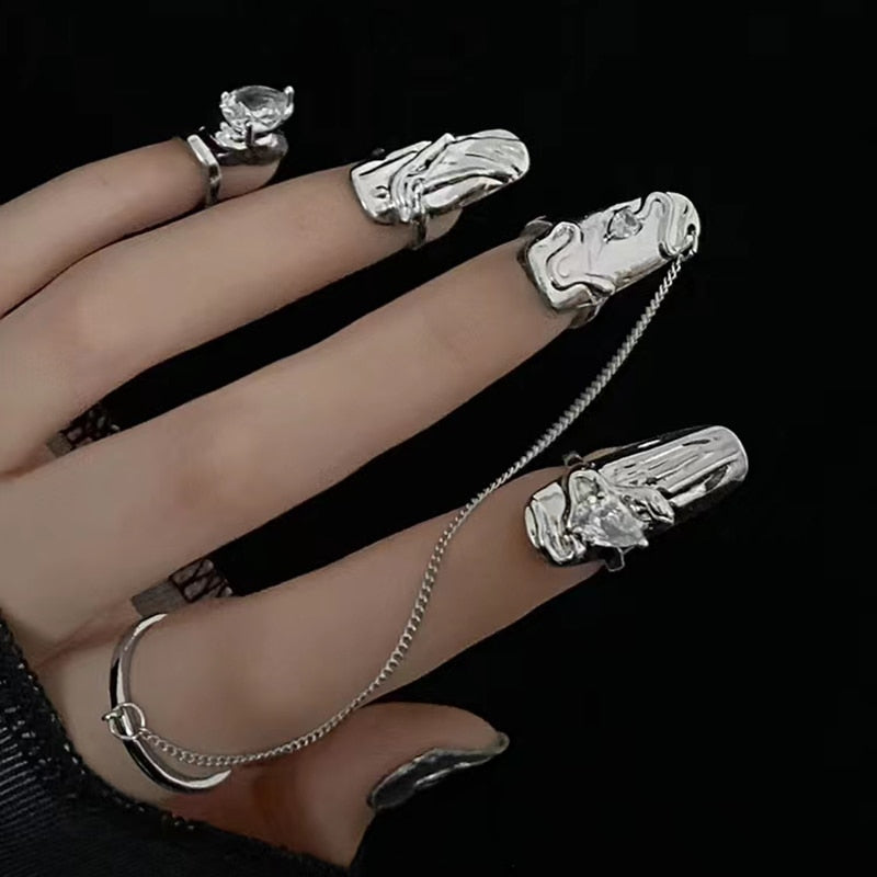 Steel Nail Rings by White Market