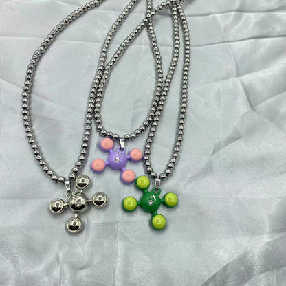 Bubble X Necklace by White Market