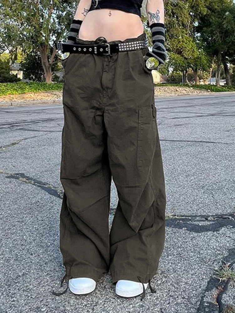 Baggy Cargo Skate Trousers by White Market