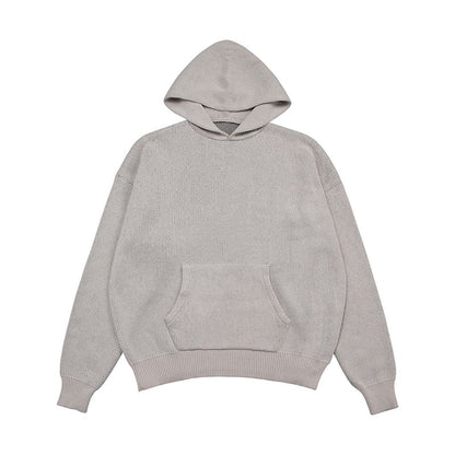 Oversized Knitted Oversized Pullover Hoodie by White Market