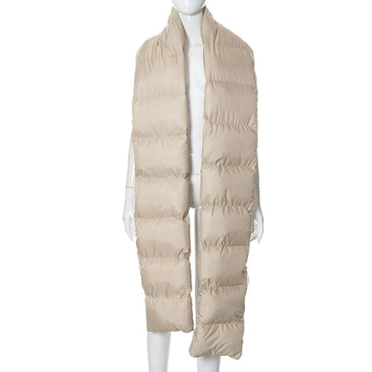 Turtleneck Down Jacket & Down Scarf by White Market