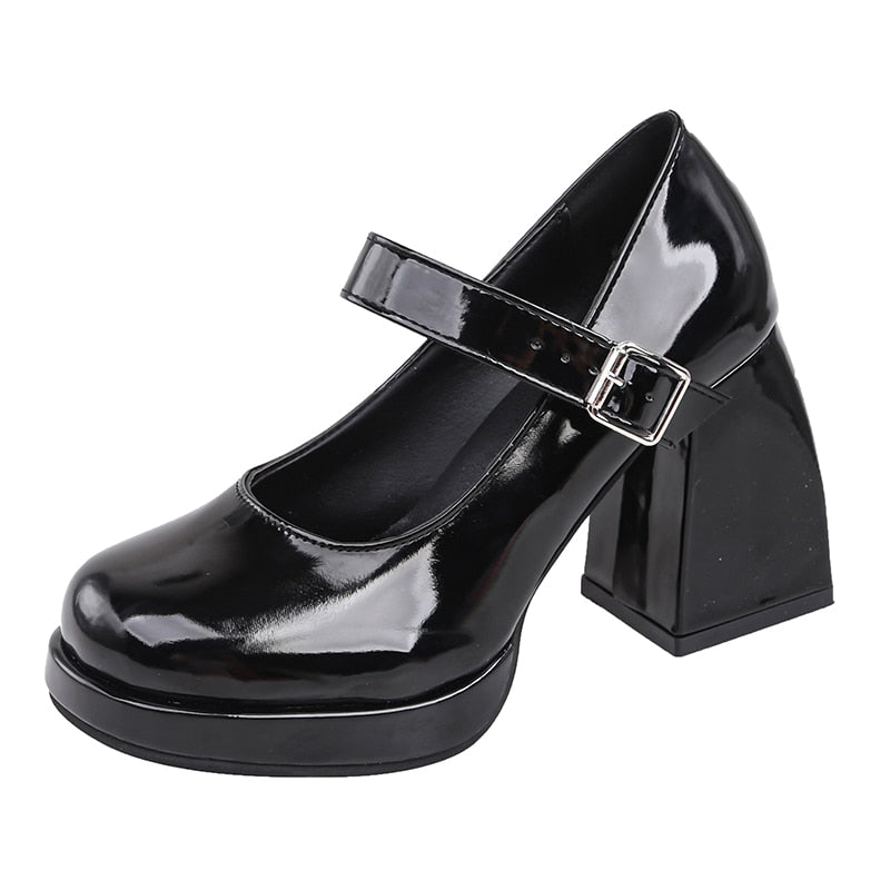 Mary Jane Platform Heeled Shoes by White Market