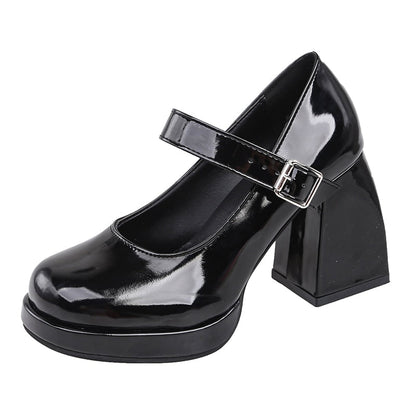 Mary Jane Platform Heeled Shoes by White Market