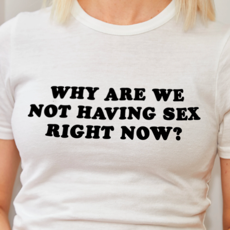 "Why Are We Not Having Sex Right Now?" Tee by White Market