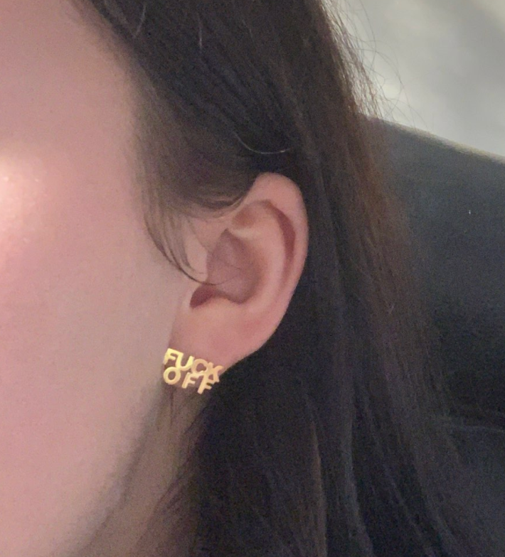 F Off Earrings by White Market