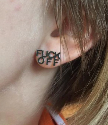 F Off Earrings by White Market