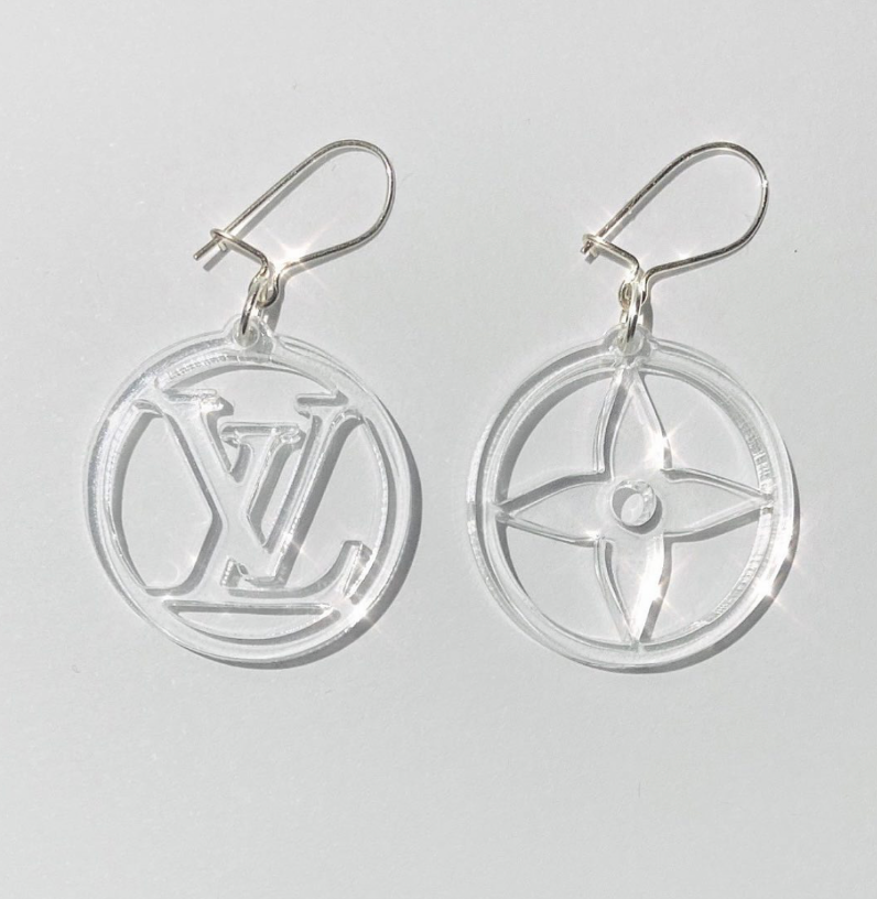 "Monogram" Earrings by White Market