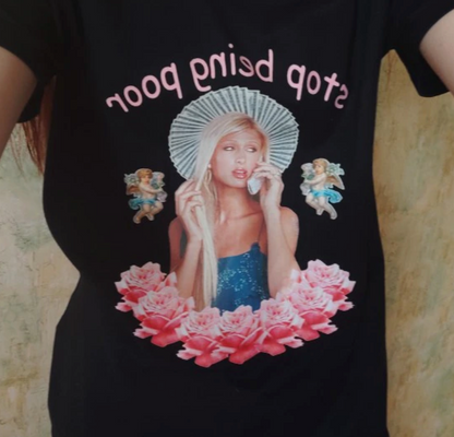 Paris Hilton 'Stop Being Poor' Tee by White Market