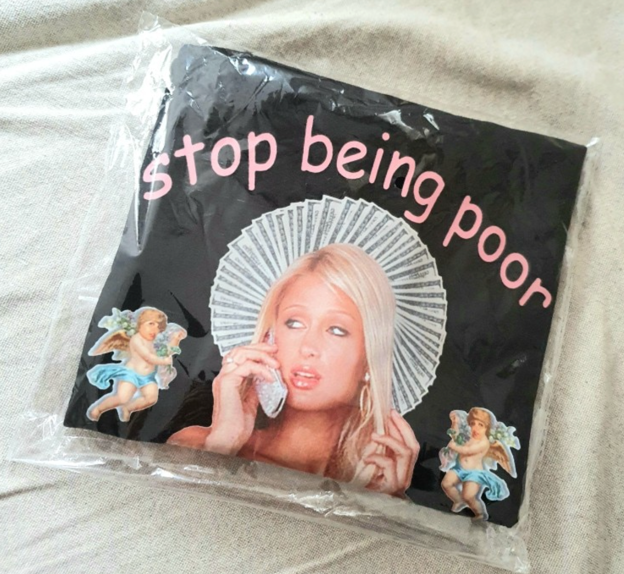 Paris Hilton 'Stop Being Poor' Tee by White Market