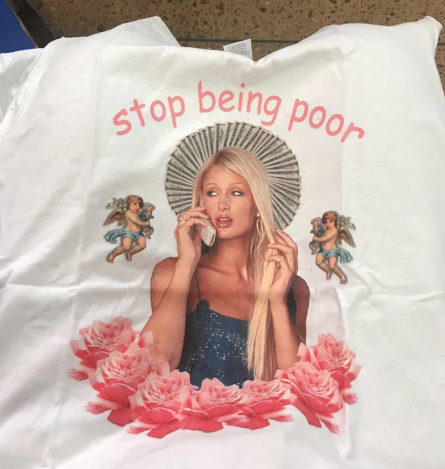 Paris Hilton 'Stop Being Poor' Tee by White Market