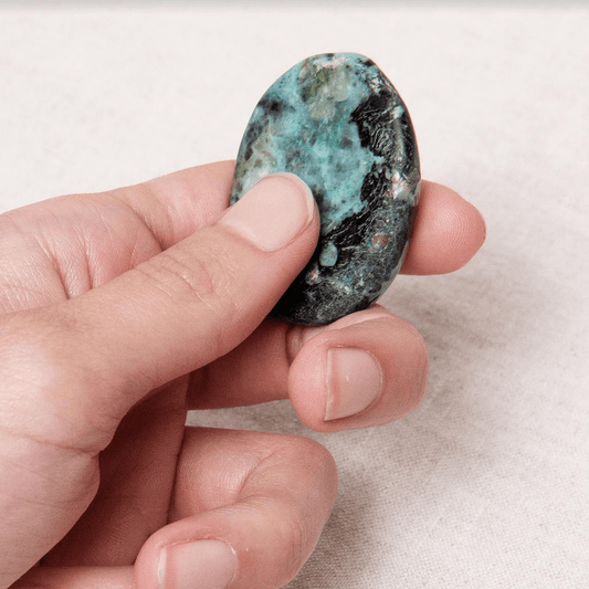 Chrysocolla Worry Stone by Tiny Rituals
