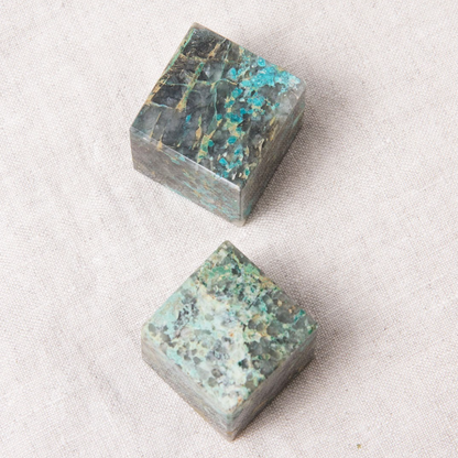 Chrysocolla Cube by Tiny Rituals