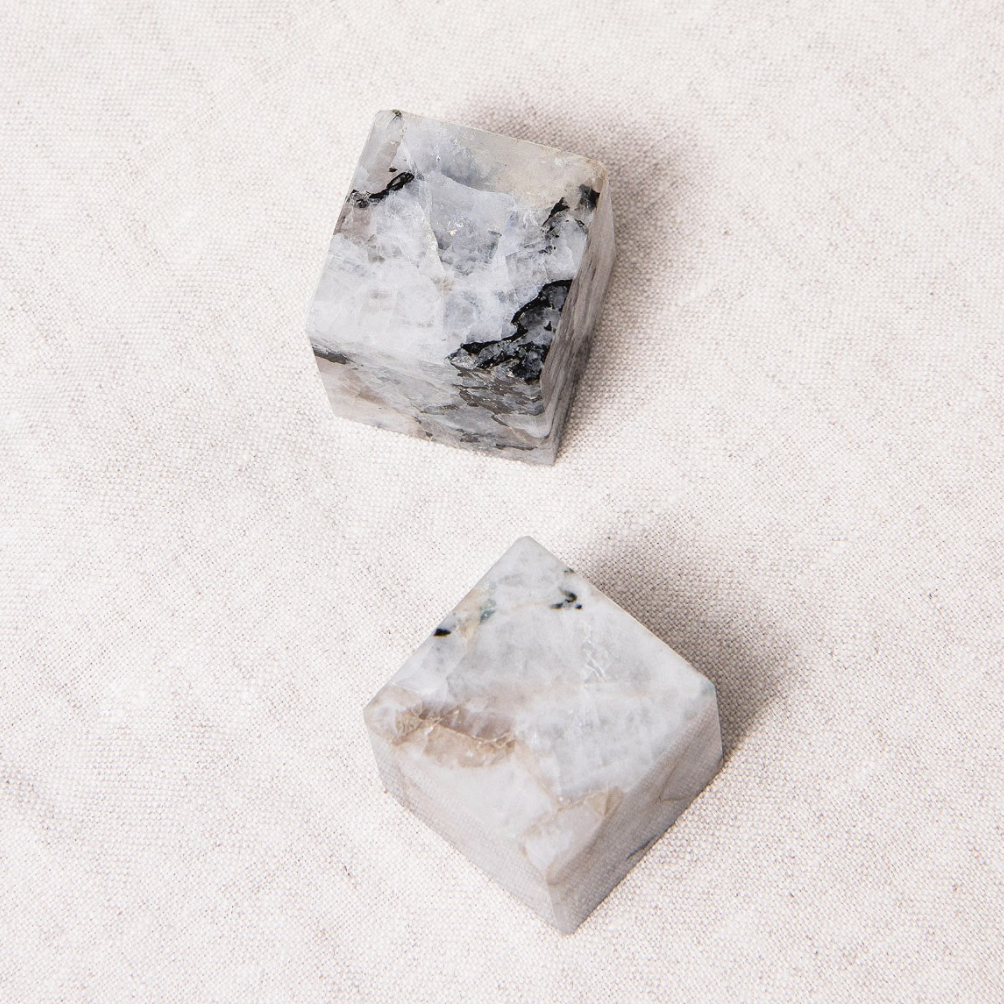 Rainbow Moonstone Cube by Tiny Rituals