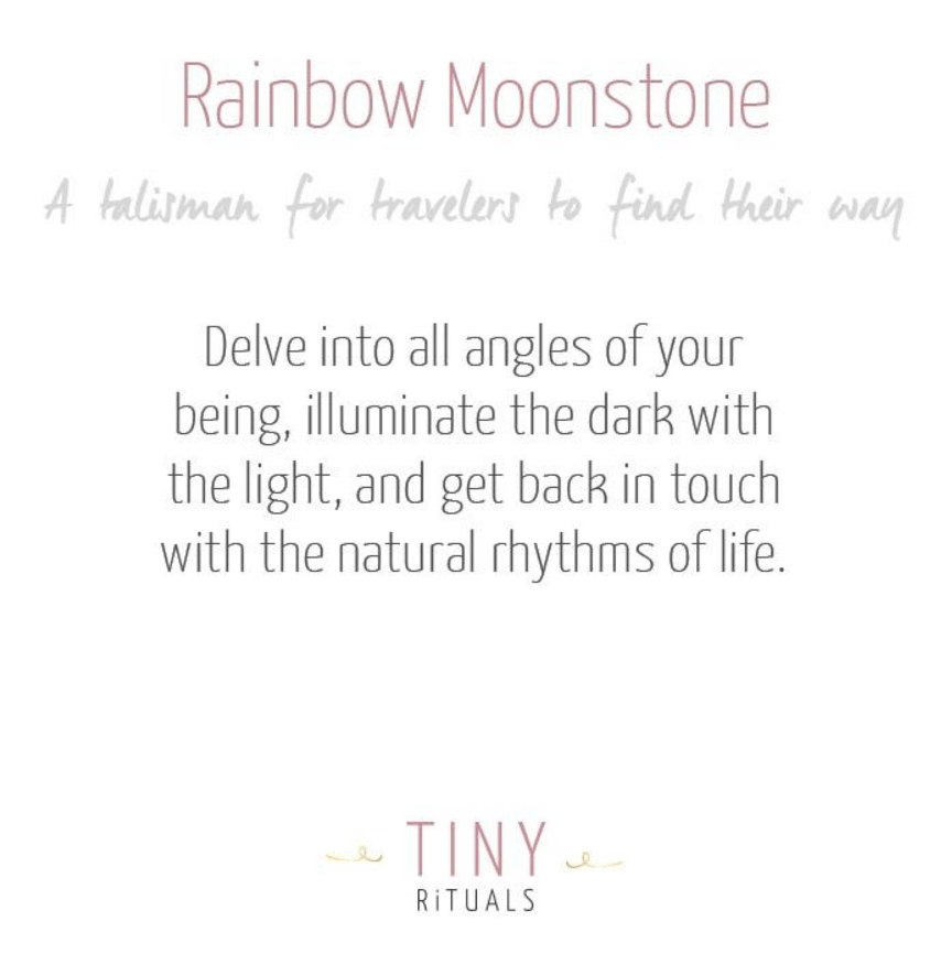 Rainbow Moonstone Cube by Tiny Rituals