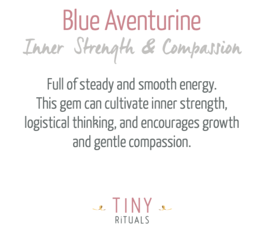 Blue Aventurine Palm Stone by Tiny Rituals