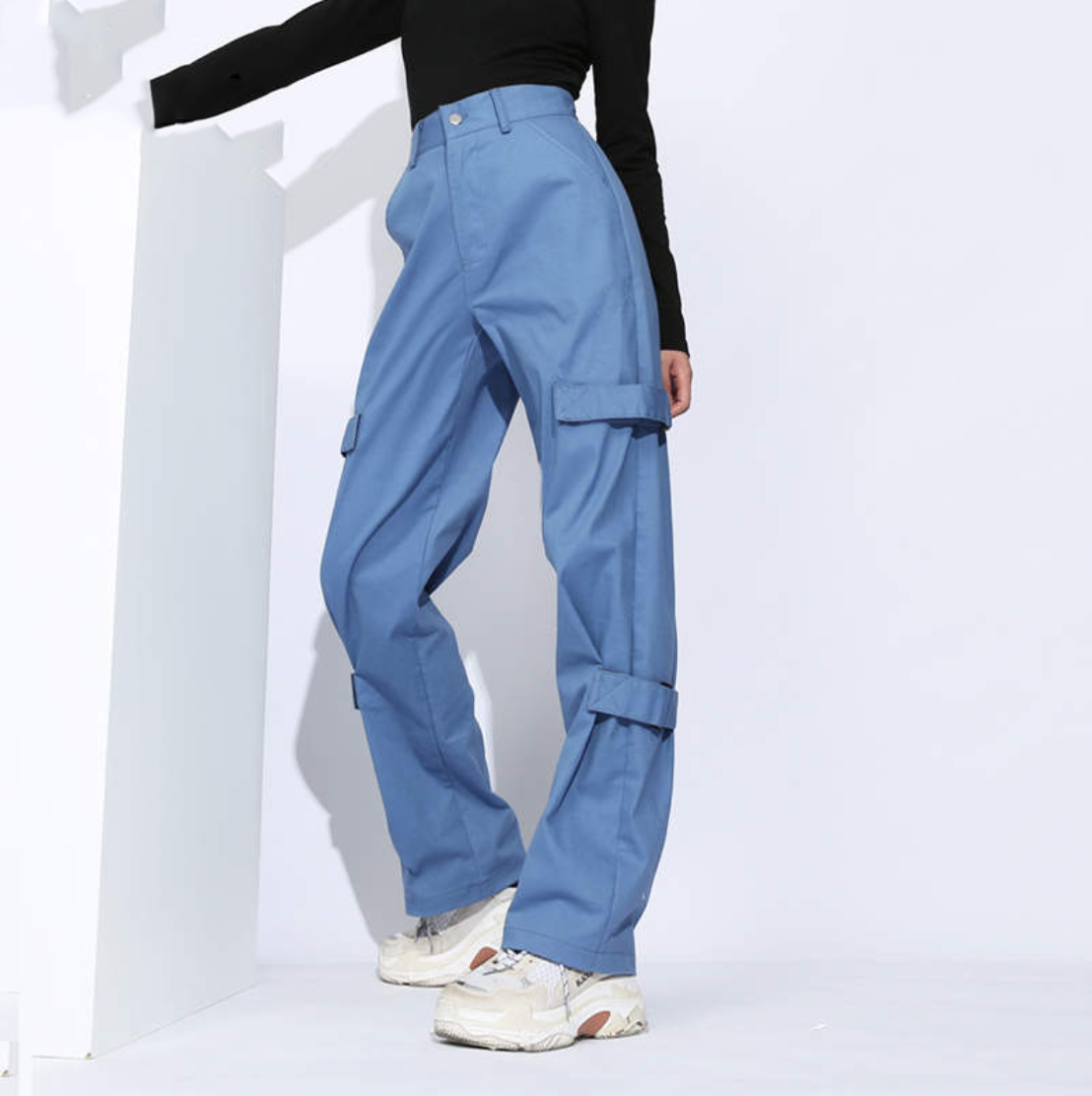 Blue Heaven Lightweight Cargo Trousers by White Market