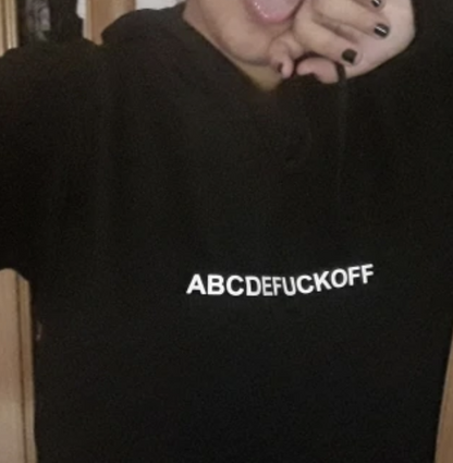 "Abcdefuckoff" Hoodie by White Market