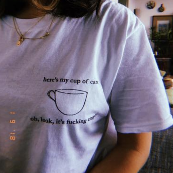 "Cup Of Care" Tee by White Market