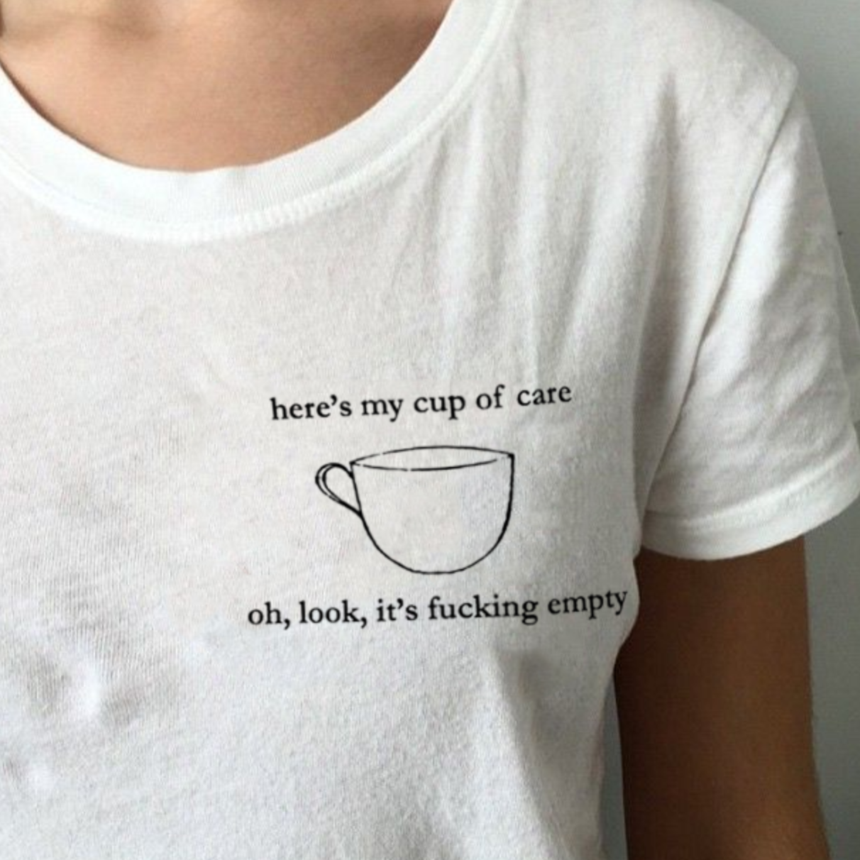 "Cup Of Care" Tee by White Market