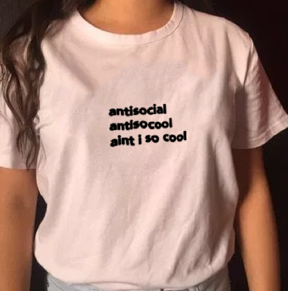 "Antisocial Ain't I So Cool" Tee by White Market