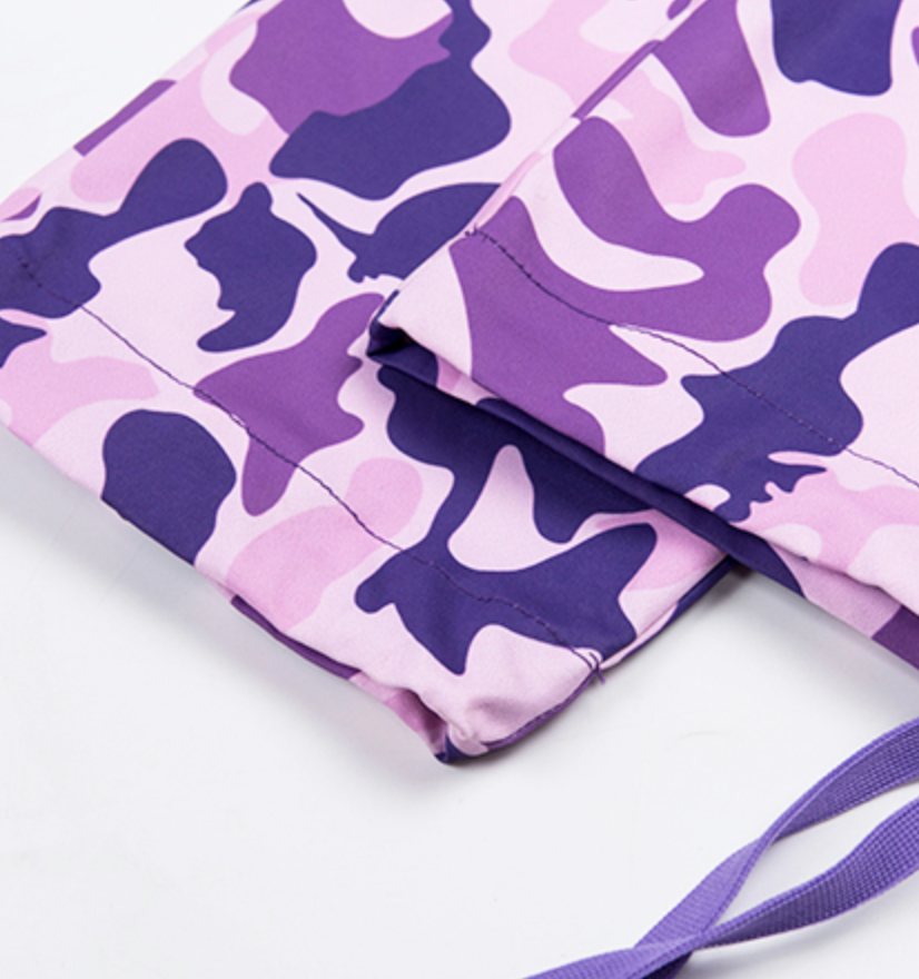 Purple Camouflage Trousers by White Market