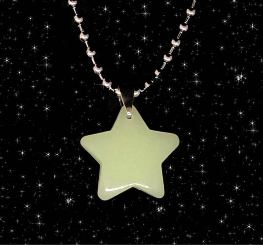 Glow In The Dark Star Necklace by White Market