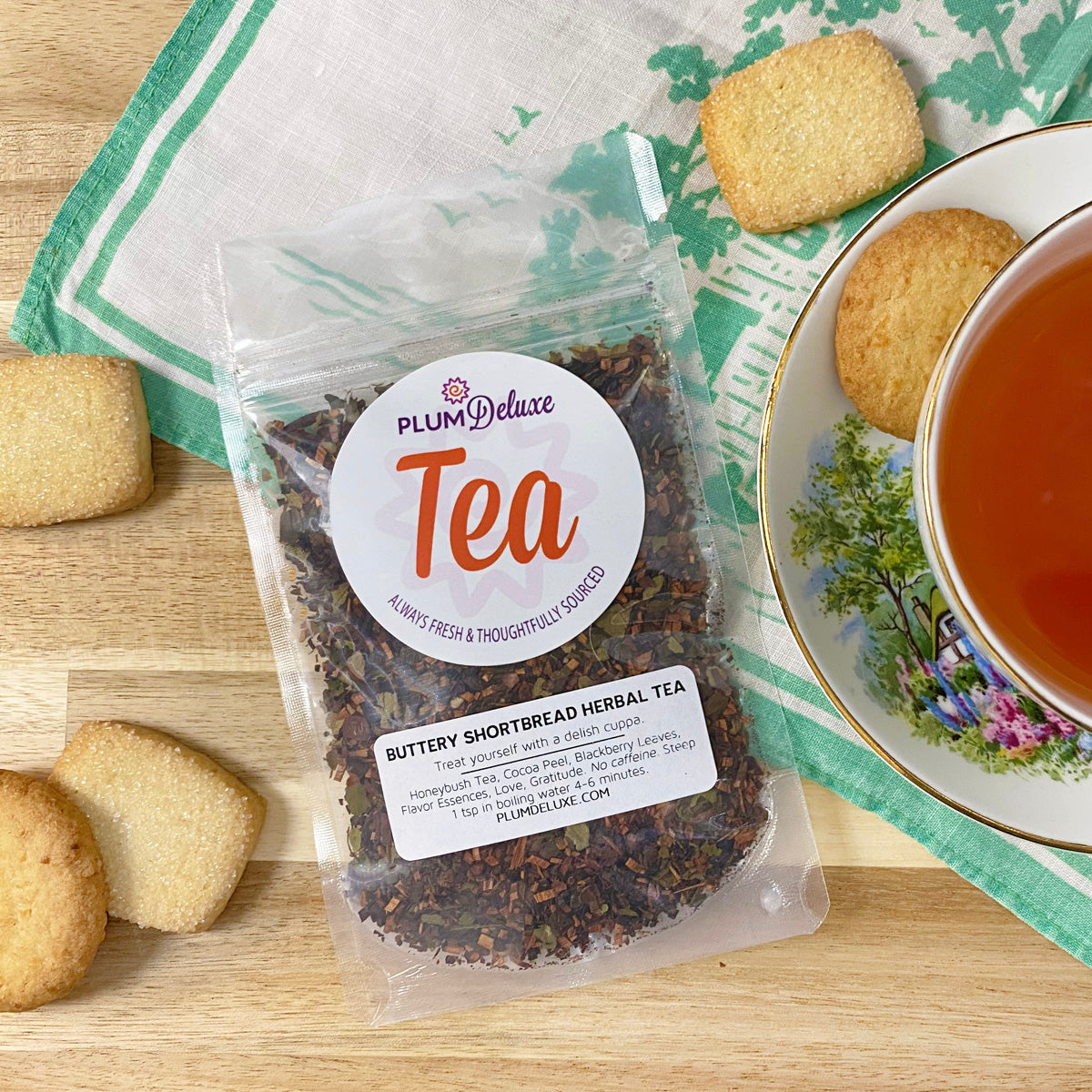 Buttery Shortbread Herbal Tea by Plum Deluxe Tea